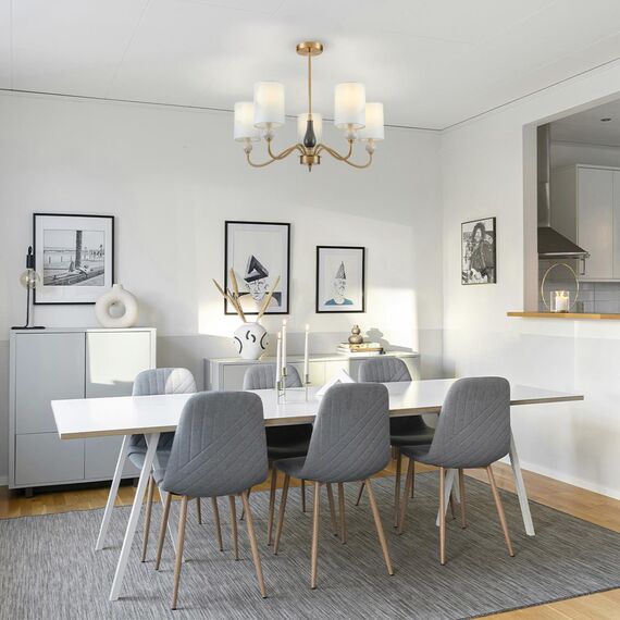 6590/5 CLASSI LN25 57 латунь/мятный зеленый, металл, керамика/текстиль Люстра подвесная E14 5*40W 220V ANRI, изображение 3