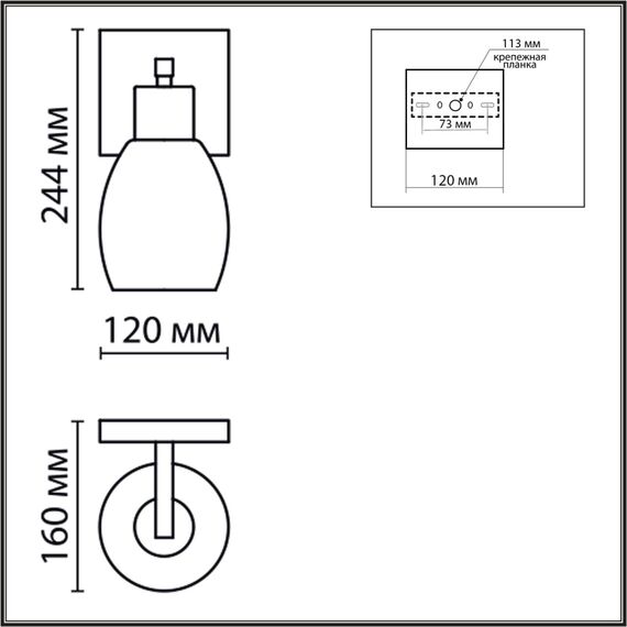 6583/1W MODERNI LN25 140 белый, золотой/прозрачный/металл/стекло Бра E27 1*40W 220V ICE, изображение 2