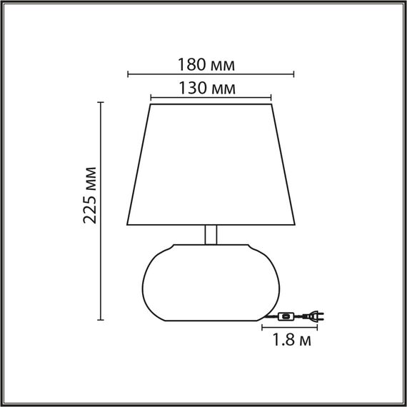 8145/1T MODERNI LN25 000 белый, керамика/текстиль Настольная лампа Е27 1*60W 220V HAMA, изображение 2