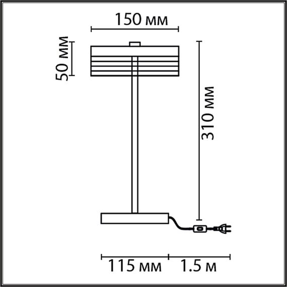8252/1TL LEDIO LN25 393 серебро/белый/прозрачный, металл/акрил Настольная лампа LED 7W 400К 220V SATIANA, изображение 2