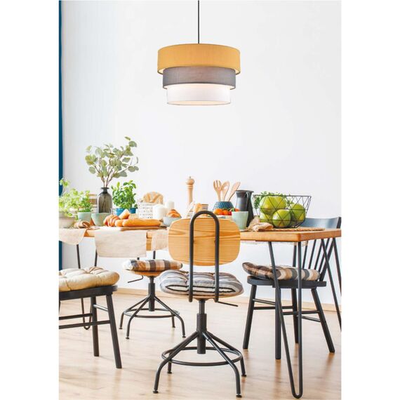 8038/1 MODERNI LN25 133 никель/желтый/серый/белый, металл/текстиль Подвесной светильник Е27 60W 220V ILAIDA, изображение 3