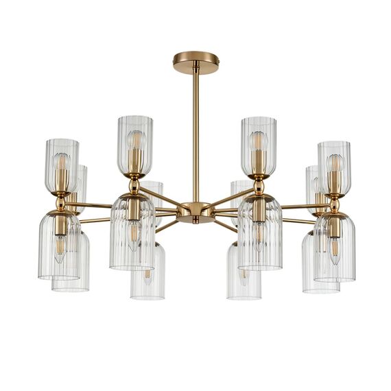 6586/16 MODERNI LN25 89 золото/прозрачный, металл/стекло Люстра подвесная E14 16*40W 220V KASSIA