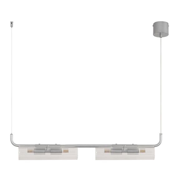 8258/4 SUSPENTIONI LN26 серебро/прозрачный, металл/стекло Подвес G9 4*20W 220V TORONTO
