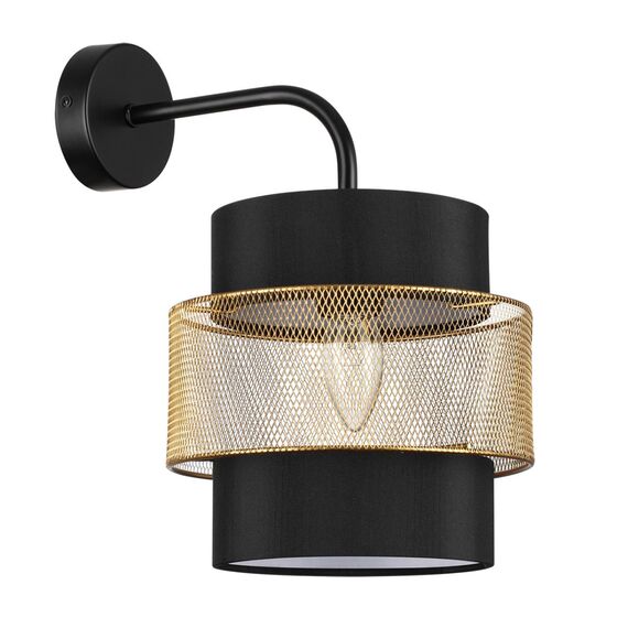 8003/1W MODERNI LN25 161 черный/черный, золотой металл/металл, текстиль Бра Е27 60W 220V ANIMAISA