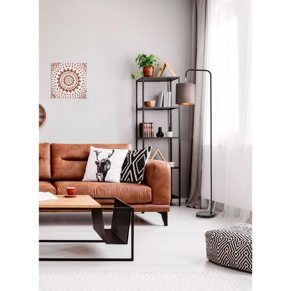 8037/1F MODERNI LN25 363 черный/серый/золотой, металл/текстиль Торшер Е27 60W 220V ELSA, изображение 3