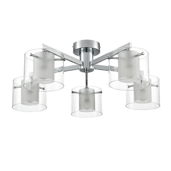 8261/5C MODERNI LN26 металл/стекло, хром/прозрачный Люстра потолочная E14 5*40W 220V VERDI