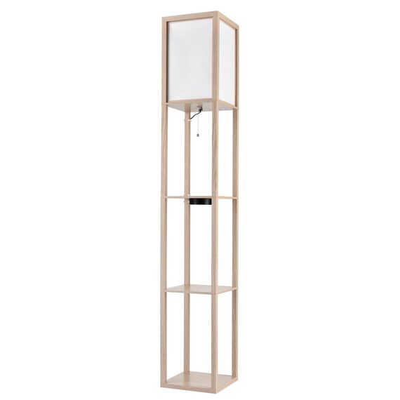 8091/1F COMFI LN25 361 дерево/белый, дерево/текстиль Торшер Е27 1*60W 220V PRACTIC