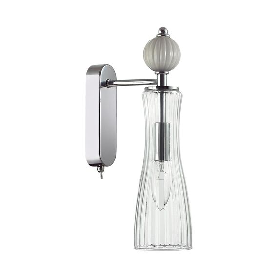 8269/1W NEOCLASSI хром/серый/прозрачный, металл/керамика/стекло Бра Е14 1*40W 220V EMILY