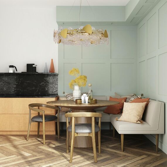 6582/8 NEOCLASSI LN25 50 золотой/прозрачный, золотой металл/стекло, металл Люстра подвесная E14 8*40W 220V QUEENY, изображение 3