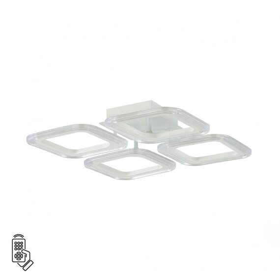 8026/42CL LEDIO LN24 белый/белый, металл/акрил Потолочный светильник с ПДУ LED 42W 3000-6000К 220V KVADRO