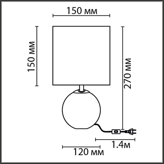 8230/1T CLASSI LN25 382 серый, керамика/текстиль Настольная лампа E14 1*40W 220V KOHALA, изображение 2