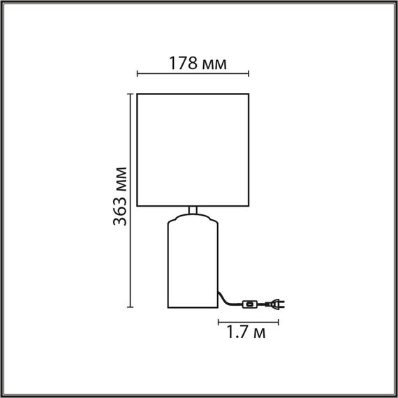 8141/1T MODERNI LN25 000 бежевый/коричневый, керамика/текстиль Настольная лампа Е27 1*60W 220V TERAZIO, изображение 2