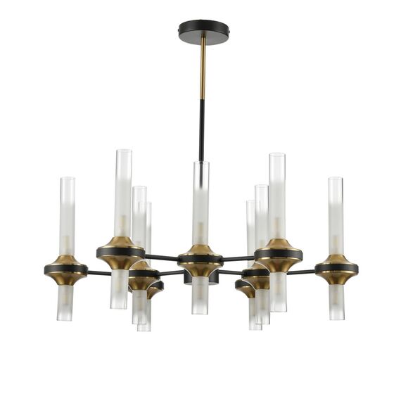 8112/18 NEOCLASSI LN25 26 черный/бронза/прозрачный, металл/стекло Люстра потолочная G9 18*30W 220V TAMARESA