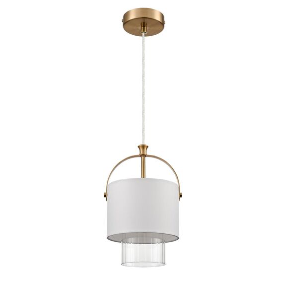 6593/1 MODERNI LN25 324 латунь/белый, металл/текстиль, стекло Подвес E14 1*40W 220V JANE