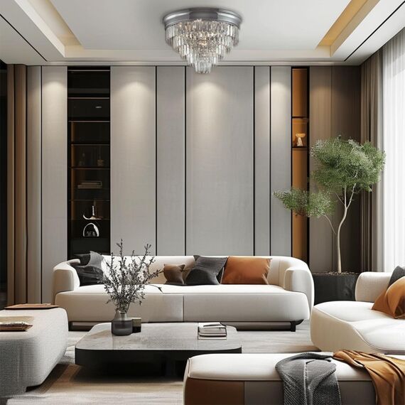 8266/8C CLASSI LN26 хром/хрусталь металл/прозрачный Люстра потолочная Е14 8*40W 220V ZAHA, изображение 3