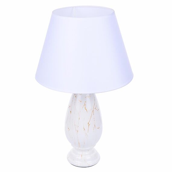 8218/1T CLASSI (В 2-Х КОРОБКАХ) LN25 379 белый, керамика/текстиль Настольная лампа Е27 1*60W 220V SHARLIN