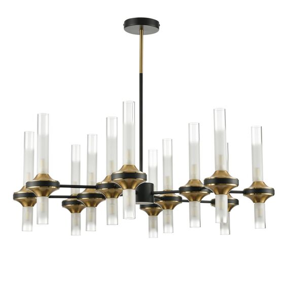 8112/24 NEOCLASSI LN25 26 черный/бронза/прозрачный, металл/стекло Люстра потолочная G9 24*30W 220V TAMARESA