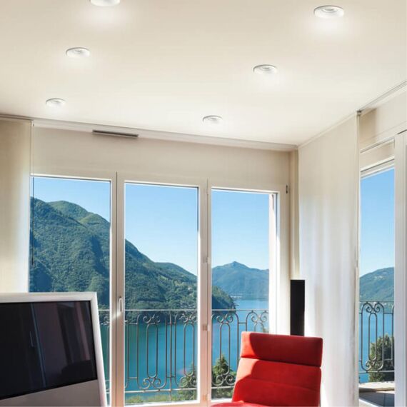 357585 SPOT NT18 474 белый Встраиваемый светильник IP44 LED 3000K 10W 100-265V METIS, изображение 3