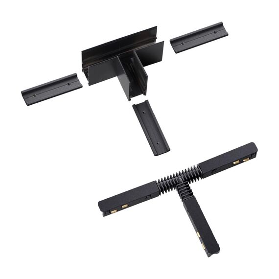 135126 SHINO NT21 043 черный Соединитель с токопроводом для шинопровода Т-образный IP20 48V FLUM, изображение 3