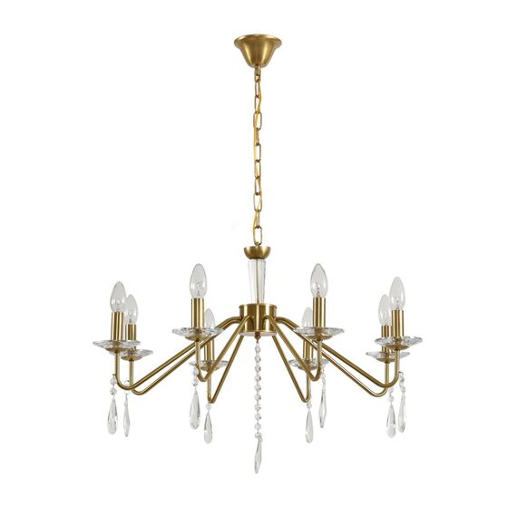 8319/8 CLASSI шампань/прозрачный, металл/хрусталь Люстра E14 8*40W 220V SEVERINA