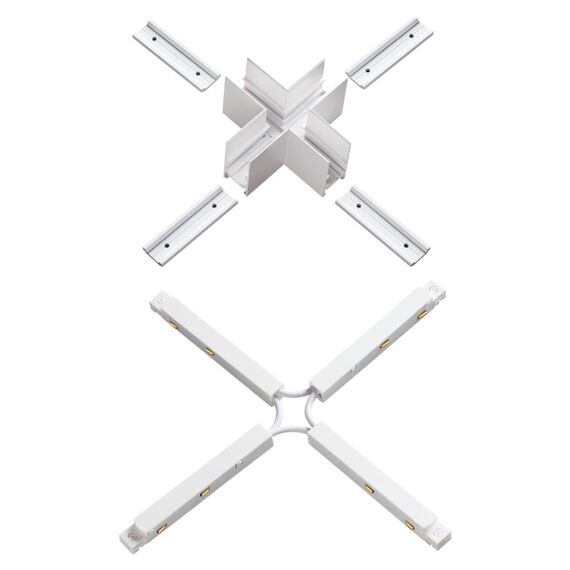 135127 SHINO NT21 043 белый Соединитель с токопроводом для шинопровода Х-образный IP20 48V FLUM, изображение 3