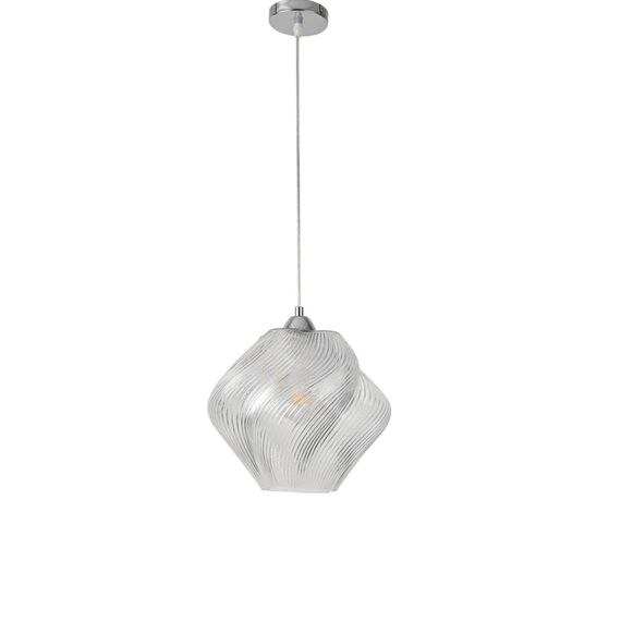 8288/1A MODERNI хром/прозрачный, металл/стекло Подвес E27 1*60W 220V TIDE