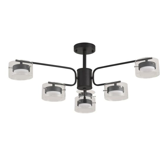 8349/6C COMFI черный/прозрачный, металл/стекло Светильник потолочный LED GX53 6*7W 220V NATALINA