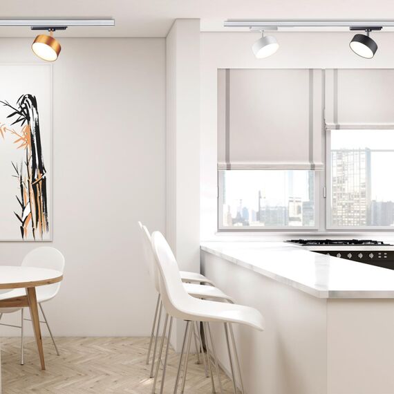 358755 PORT NT21 215 белый Светильник трековый однофазный трехжильный IP20 LED 24W 4000K 2100Лм 100-265V PROMETA, изображение 3