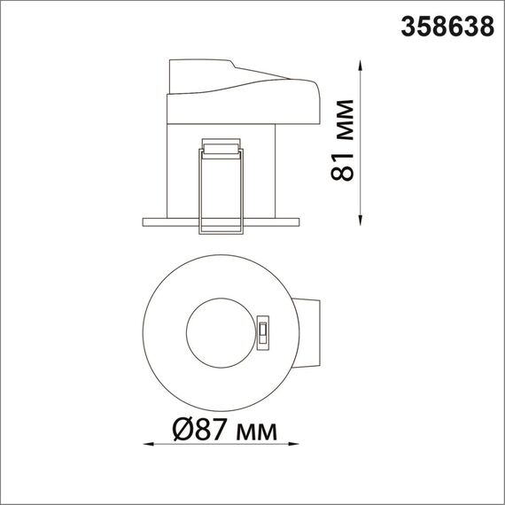 358638 SPOT NT21 452 черный Светильник встраиваемый светодиодный диммируемый, смена цв. температуры IP65 LED 3000К\4000К\5000К 8W 220V REGEN, изображение 2