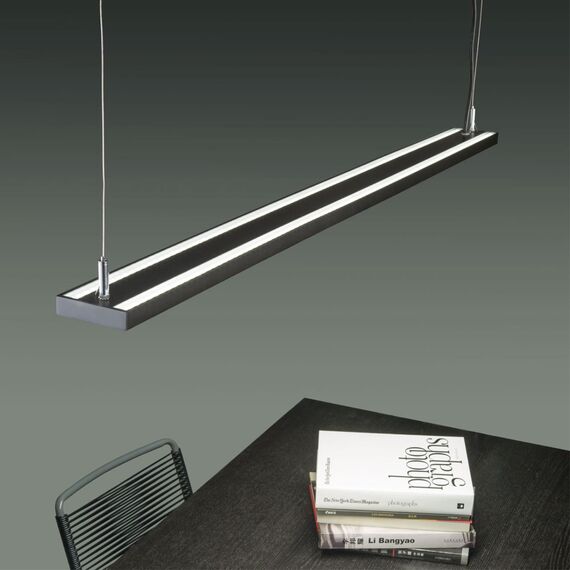 358446 OVER NT20 346 черный Подвесной светильник IP20 LED 40W вниз + 20W вверх 100-277V ITER, изображение 3