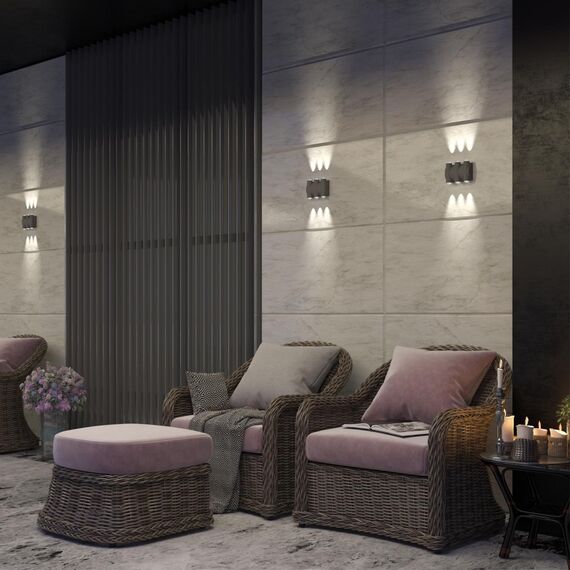 358567 STREET NT21 374 темно-серый Ландшафтный настенный светильник IP54 LED 4000K 6W 85-265V CALLE, изображение 3