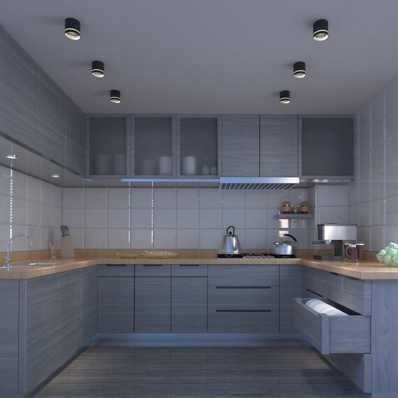 358491 OVER NT20 394 черный Светильник накладной IP20 LED 4000K 12W 220V ARUM, изображение 3