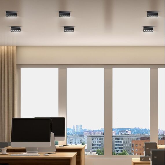 358323 OVER NT19 380 черный Светильник накладной IP33 LED 4000К 13W 110-265V EOS, изображение 3