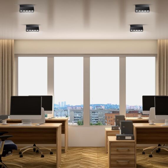 358322 OVER NT19 380 черный Светильник накладной IP33 LED 4000К 25W 110-265V EOS, изображение 3