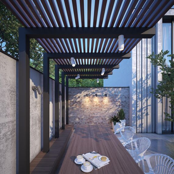 358289 STREET NT19 384 темно-серый Ландшафтный светильник IP54 LED 4000K 9W 220-240V KAIMAS, изображение 3