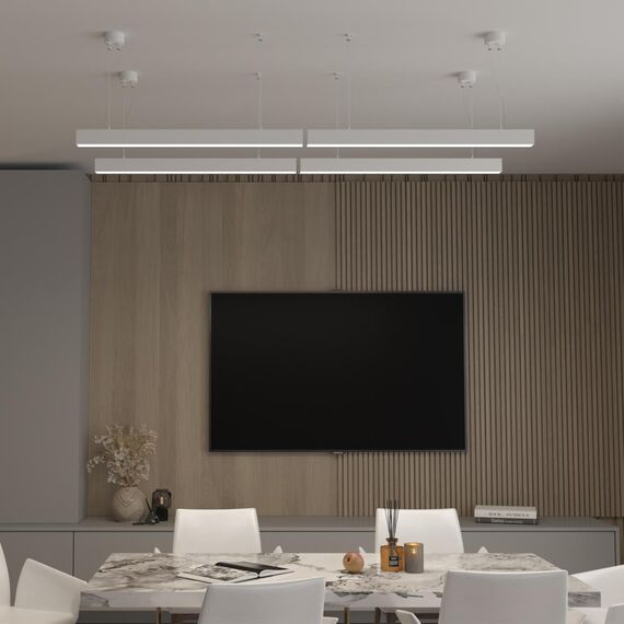 358865 OVER NT22 338 белый Светильник накладной/подвесной светодиодный (длина подвесов 1,2м) IP20 LED 4000K 40W 220V ITER, изображение 3