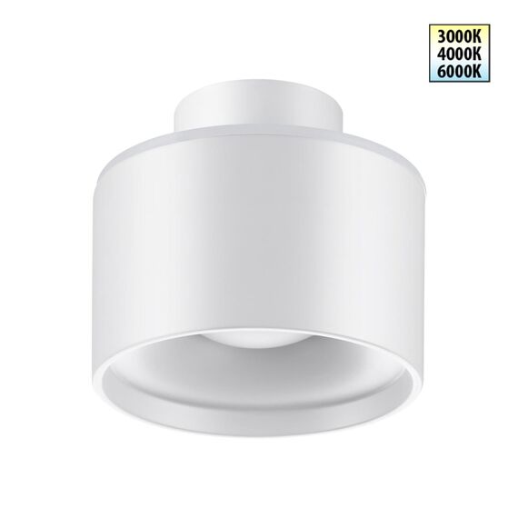 358970 OVER NT22 350 белый Светильник накладной с переключ. цв. температуры IP20 LED 3000К\4000К\6000К 12W вниз + 3W вверх 110-265V GIRO