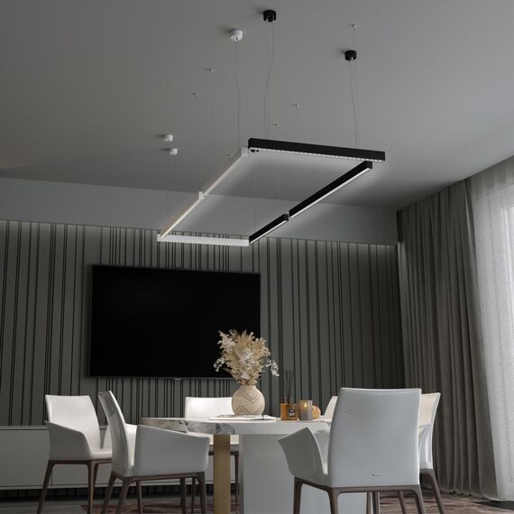 358873 OVER NT22 340 белый Светильник накладной/подвесной светодиодный (длина подвесов 1,2м) IP20 LED 4000K 40W 220V ITER, изображение 3