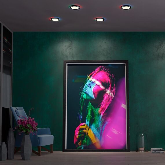 359010 SPOT NT23 496 белый Светильник встраиваемый светодиодный (три сценария работы) IP20 LED 4000К+RGB 12W+4W 100-265V 960Лм SPAN, изображение 3