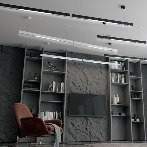 358872 OVER NT22 338 черный Светильник накладной/подвесной светодиодный (длина подвесов 1,2м) IP20 LED 4000K 30W 220V ITER, изображение 3