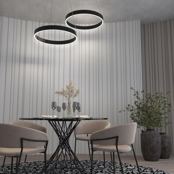 358959 OVER NT22 298 черный Светильник подвесной диммируемый, в комплекте пульт ДУ (2.4G) IP20 LED 3000К~6000К 50W 220V ITER, изображение 3