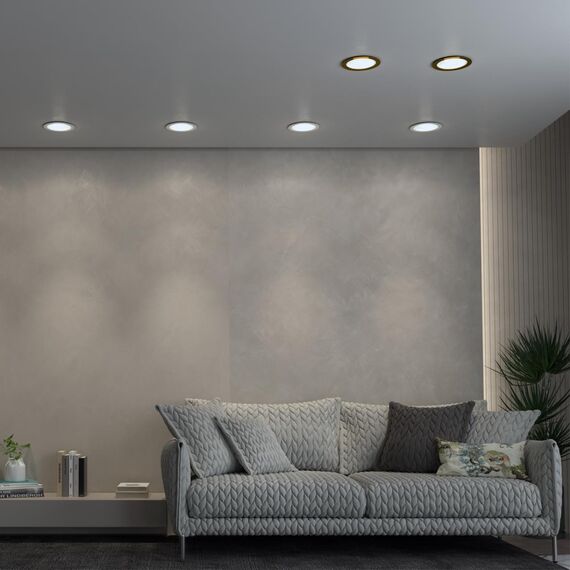 358956 SPOT NT22 444 бронза светлая Встраиваемый светодиодный светильник с переключателем цветовой температуры IP20 LED 3000К\4000К\6000К 20W 220V LAN, изображение 3