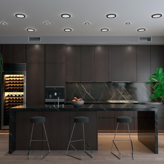 359019 SPOT NT23 499 черный Светильник встраиваемый светодиодный (три сценария работы) IP20 LED 3000К 6W+3W 100-265V 630Лм SPAN, изображение 3