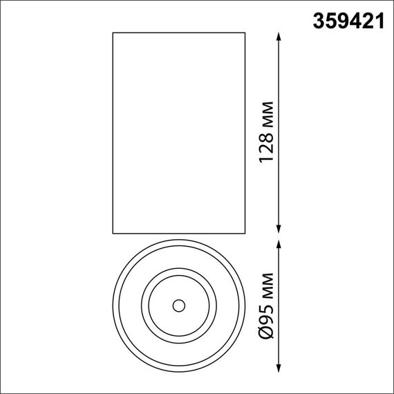 359421 OVER NT24 376 белый Светильник накладной влагозащищённый IP54 LED 15W 170-265V 4000К 1350Лм RECTE, изображение 2