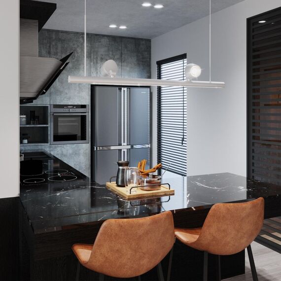 359308 OVER NT24 288 белый Светильник подвесной диммируемый (сенсер) IP20 LED 14W+14W 4000K 220-240V FERMO, изображение 3