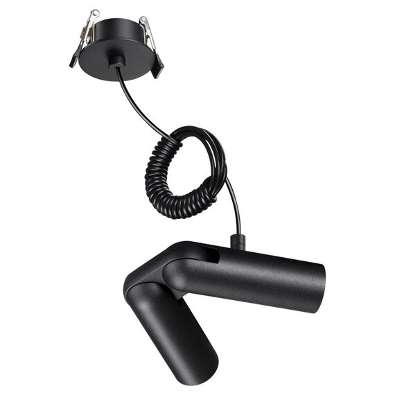 359386 KONST NT24 041 черный База встраиваемая для ввода питания с гибким угловым соединителем «L» и проводом-подвесом (длина провода – 2м) IP20 48V G