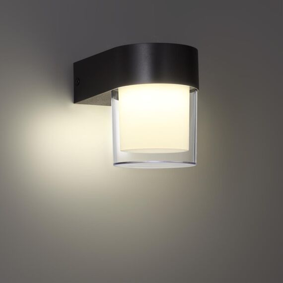 359297 STREET NT24 000 черный Светильник ландшафтный настенный IP65 LED 5W 4000K 175-265V OPAL, изображение 4