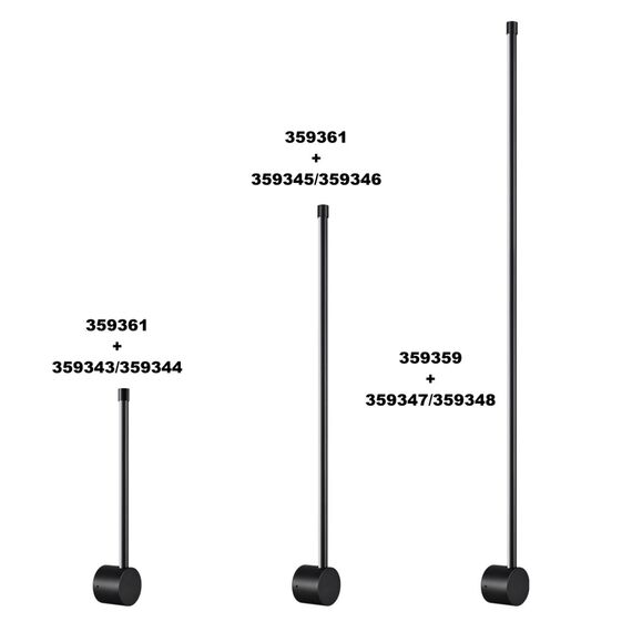 359361 KONST NT24 052 черный Корпус накладной с драйвером для настенного монтажа светильников 359343-359358 IP20 8-24W 170-265V VITZ, изображение 4