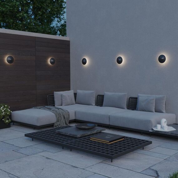 359301 STREET NT24 000 черный Светильник ландшафтный настенный IP65 LED 7W 4000K 175-265V FUNG, изображение 3