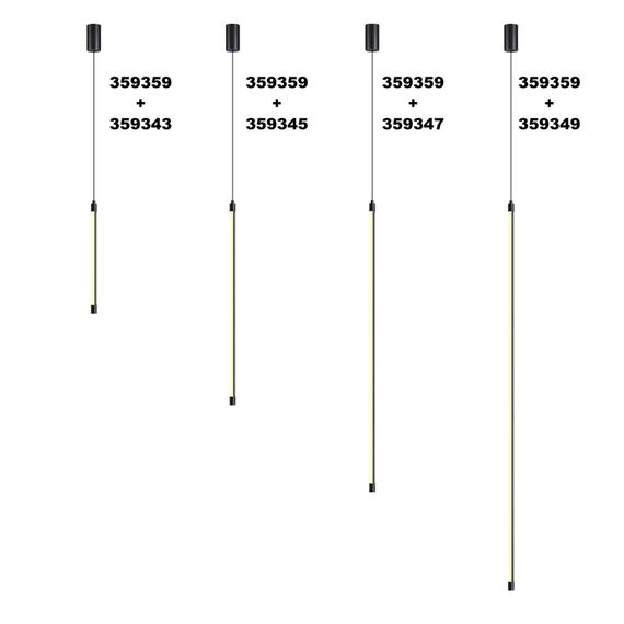 359359 KONST NT24 052 черный Корпус накладной с драйвером для подвесного вертикального монтажа светильников 359343-359358 IP20 8-24W 170-265V VITZ, изображение 4